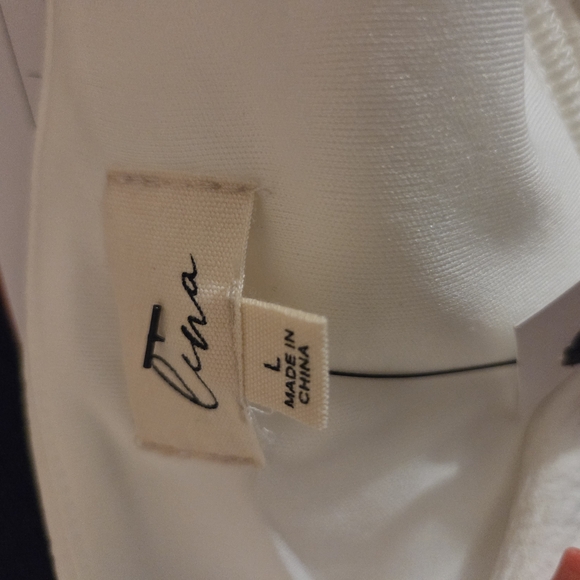 Lina Sleeveless Elegant White Ruffle Dress Size L - Picture 4 of 5